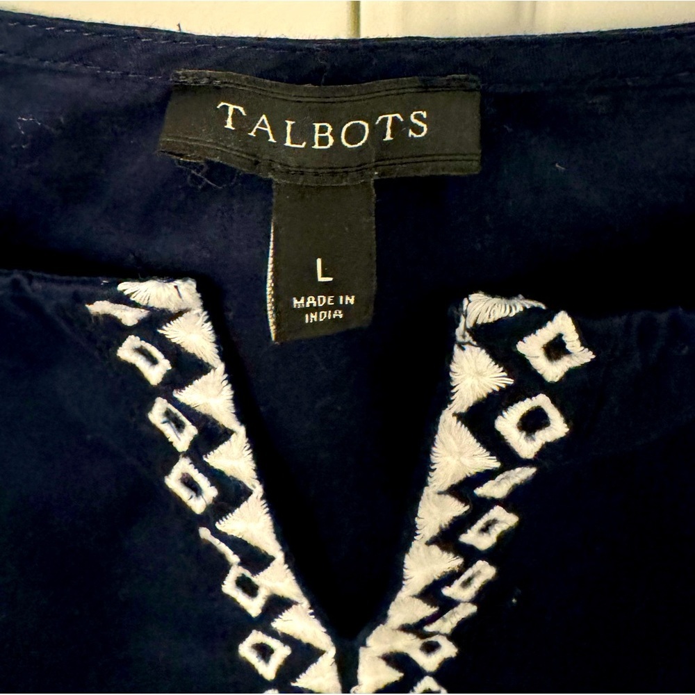 Talbots Embroidered Trim Top - Picture 3 of 7